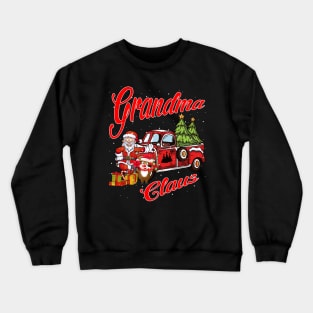 Grandma Claus Santa Car Christmas Funny Awesome Gift Crewneck Sweatshirt